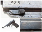WORLD WAR II 3rd Reich German SPREEWERKE cyq Code P.38 Semi-Auto C&R Pistol Wehrmacht 9x19mm Luger Sidearm - 1 of 20