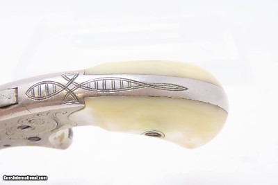 ENGRAVED Antique COLT “Open Top”.22 Cal. RF POCKET Revolver with PEARL GRIP Colt’s Answer to Smith & Wesson’s No. 1 Revolver - Image 6 of 18