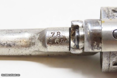 ENGRAVED Antique COLT “Open Top”.22 Cal. RF POCKET Revolver with PEARL GRIP Colt’s Answer to Smith & Wesson’s No. 1 Revolver - Image 13 of 18