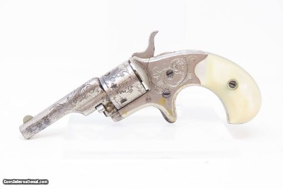 ENGRAVED Antique COLT “Open Top”.22 Cal. RF POCKET Revolver with PEARL GRIP Colt’s Answer to Smith & Wesson’s No. 1 Revolver - Image 2 of 18