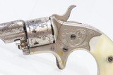 ENGRAVED Antique COLT “Open Top”.22 Cal. RF POCKET Revolver with PEARL GRIP Colt’s Answer to Smith & Wesson’s No. 1 Revolver - 4 of 18
