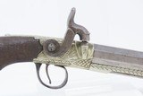 Antique 1850s ENGRAVED Liege Proofed SIDE HAMMER Percussion POCKET Pistol
LONDON Marked Self-defense BELT Pistol - 4 of 18