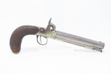 Antique 1850s ENGRAVED Liege Proofed SIDE HAMMER Percussion POCKET Pistol
LONDON Marked Self-defense BELT Pistol - 2 of 18