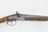 Antique FRENCH LeMAIRE Percussion 12 g. Double Barrel RELIEF CARVED Shotgun ENGRAVED Side by Side Double Barrel Fowling Gun - 19 of 22