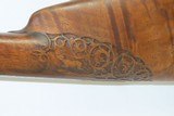 Antique FRENCH LeMAIRE Percussion 12 g. Double Barrel RELIEF CARVED Shotgun ENGRAVED Side by Side Double Barrel Fowling Gun - 7 of 22