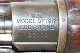 WORLD WAR I Era U.S. EDDYSTONE Model 1917 Bolt Action C&R MILITARY Rifle1917 FLAMING BOMB Marked WWI .30-06 American Rifle - 10 of 21