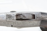 Antique NATIONAL ARMS No. 2 .41 Cal. RF DERINGER w/RARE 2-Inch Barrel CASED Nicely Engraved NICKEL Pre-Colt Pistol - 10 of 20