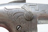 Antique NATIONAL ARMS No. 2 .41 Cal. RF DERINGER w/RARE 2-Inch Barrel CASED Nicely Engraved NICKEL Pre-Colt Pistol - 16 of 20