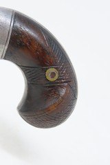 Antique NATIONAL ARMS No. 2 .41 Cal. RF DERINGER w/RARE 2-Inch Barrel CASED Nicely Engraved NICKEL Pre-Colt Pistol - 6 of 20