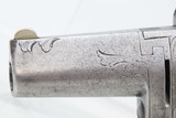Antique NATIONAL ARMS No. 2 .41 Cal. RF DERINGER w/RARE 2-Inch Barrel CASED Nicely Engraved NICKEL Pre-Colt Pistol - 8 of 20