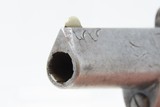 Antique NATIONAL ARMS No. 2 .41 Cal. RF DERINGER w/RARE 2-Inch Barrel CASED Nicely Engraved NICKEL Pre-Colt Pistol - 12 of 20