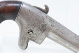 Antique NATIONAL ARMS No. 2 .41 Cal. RF DERINGER w/RARE 2-Inch Barrel CASED Nicely Engraved NICKEL Pre-Colt Pistol - 19 of 20