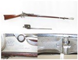 INDIAN WARS Antique U.S. SPRINGFIELD M1868 Breech Loading “TRAPDOOR” Rifle 1863 Dated Lock & 1870 Dated Breech with BAYONET - 1 of 19