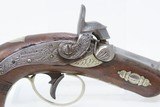 ENGRAVED Antique HENRY DERINGER PEANUT c1850s .38 CALIBER Percussion Pistol Henry Deringer’s Famous Pocket Pistol - 4 of 17