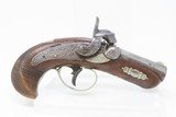 ENGRAVED Antique HENRY DERINGER PEANUT c1850s .38 CALIBER Percussion Pistol Henry Deringer’s Famous Pocket Pistol - 2 of 17
