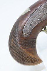 ENGRAVED Antique HENRY DERINGER PEANUT c1850s .38 CALIBER Percussion Pistol Henry Deringer’s Famous Pocket Pistol - 3 of 17