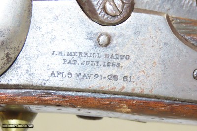 CIVIL WAR Antique JAMES MERRILL First Type .54 Caliber Percussion CARBINEIssued to NY, PA, NJ, IN, WI, KY & DE Cavalries! - Image 5 of 18