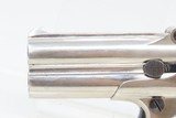 NICKEL, BLUE & IVORY REMINGTON Double DERINGER .41 Cal. Rimfire PISTOL C&R
With Period Leather Holster! Fine Condition! - 7 of 17