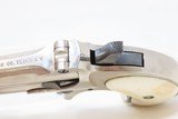 NICKEL, BLUE & IVORY REMINGTON Double DERINGER .41 Cal. Rimfire PISTOL C&R
With Period Leather Holster! Fine Condition! - 9 of 17