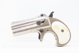 NICKEL, BLUE & IVORY REMINGTON Double DERINGER .41 Cal. Rimfire PISTOL C&R
With Period Leather Holster! Fine Condition! - 4 of 17