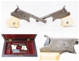 CASED PAIR of Antique REMINGTON Engraved VEST POCKET .22 Cal. RF DERINGERSSCARCE 1 of 17,000 Made During Production Run - 1 of 25