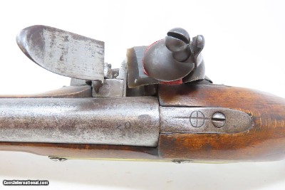 DANISH MILITARY Antique Model 1772 HEAVY DRAGOON .72 Cal. FLINTLOCK PistolRARE Netherlands Military Proofed NAPOLEONIC WARS - Image 8 of 18