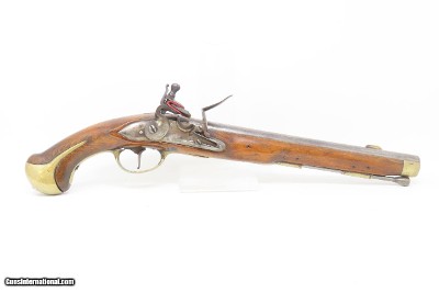 DANISH MILITARY Antique Model 1772 HEAVY DRAGOON .72 Cal. FLINTLOCK PistolRARE Netherlands Military Proofed NAPOLEONIC WARS - Image 2 of 18