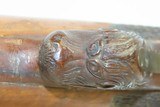 CARVED STAG LATE 1700s Antique GERMANIC JAEGER .54 Caliber FLINTLOCK RifleWith Beautifully CARVED STOCK & Raised Cheek Piece - 6 of 18