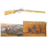 CARVED STAG LATE 1700s Antique GERMANIC JAEGER .54 Caliber FLINTLOCK Rifle
With Beautifully CARVED STOCK & Raised Cheek Piece - 1 of 18