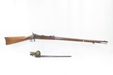 INDIAN WARS Antique US SPRINGFIELD Model 1879 Breech Loading TRAPDOOR Rifle With U.S. BAYONET and SCABBARD w/U.S. LEATHR FROG - 2 of 23