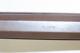 Antique Half-Stock S. HAWKEN SAINT LOUIS LONG RIFLE .38 Caliber PercussionFamous Maker of the Gateway to the West, Missouri! - 9 of 18