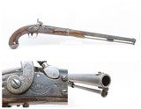 Antique SIMEON NORTH U.S. CONTRACT Model 1819 .54 Caliber CONVERSION Pistol LONG BARRELED Army & Navy Sidearm w/1822 Dated Lock - 1 of 19
