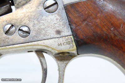 PERIOD NICKEL Antique COLT Model 1860 ARMY .44 Caliber Percussion REVOLVERc1868 Post-Civil War Revolver Wild West - Image 6 of 21