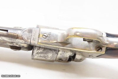PERIOD NICKEL Antique COLT Model 1860 ARMY .44 Caliber Percussion REVOLVERc1868 Post-Civil War Revolver Wild West - Image 16 of 21
