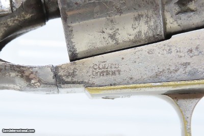 PERIOD NICKEL Antique COLT Model 1860 ARMY .44 Caliber Percussion REVOLVERc1868 Post-Civil War Revolver Wild West - Image 7 of 21