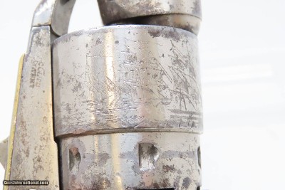 PERIOD NICKEL Antique COLT Model 1860 ARMY .44 Caliber Percussion REVOLVERc1868 Post-Civil War Revolver Wild West - Image 13 of 21