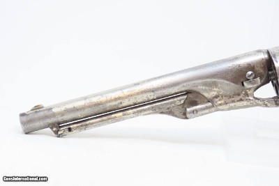 PERIOD NICKEL Antique COLT Model 1860 ARMY .44 Caliber Percussion REVOLVERc1868 Post-Civil War Revolver Wild West - Image 5 of 21