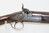 Antique JONES of BRISTOL Half Stock PERCUSSION 12 Ga. SINGLE BARREL Shotgun Engraved SHORT BARREL Mid-1800s FOWLING PIECE - 4 of 19