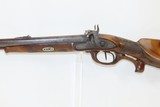 Antique JACOB HEYM Side x Side GERMAN Rifle & Shotgun Percussion CAPE GUNENGRAVED with RELIEF CARVED & Checkered Stock - 4 of 18