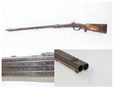 Antique JACOB HEYM Side x Side GERMAN Rifle & Shotgun Percussion CAPE GUNENGRAVED with RELIEF CARVED & Checkered Stock - 1 of 18
