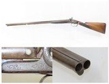 ENGRAVED Antique MANTON Percussion DOUBLE BARREL 14 Bore SxS HAMMER Shotgun Mid-19th Century European Side by Side - 1 of 21