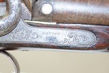 ENGRAVED Antique MANTON Percussion DOUBLE BARREL 14 Bore SxS HAMMER Shotgun Mid-19th Century European Side by Side - 15 of 21