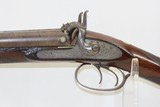 ENGRAVED Antique MANTON Percussion DOUBLE BARREL 14 Bore SxS HAMMER Shotgun Mid-19th Century European Side by Side - 4 of 21