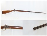 Antique LONG BARREL Half Stock PERCUSSION 28 Gauge PLAIN Hammer ShotgunMid-1800s FOWLING PIECE - 1 of 16