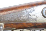 ENGRAVED Antique FRENCH Back Action BERINGER Double Barrel 12 g SxS SHOTGUN Mid-1800 12 Gauge Fowling Piece - 13 of 19