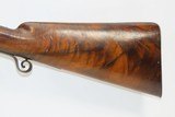 ENGRAVED Antique FRENCH Back Action BERINGER Double Barrel 12 g SxS SHOTGUN Mid-1800 12 Gauge Fowling Piece - 3 of 19