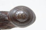 ENGRAVED Antique FRENCH Style .48 Cal. FLINTLOCK Pocket SELF-DEFENSE Pistol ENGRAVED and CARVED Flint Pistol - 10 of 16