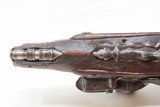 ENGRAVED Antique FRENCH Style .48 Cal. FLINTLOCK Pocket SELF-DEFENSE Pistol ENGRAVED and CARVED Flint Pistol - 12 of 16