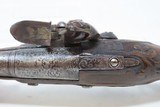 ENGRAVED Antique FRENCH Style .48 Cal. FLINTLOCK Pocket SELF-DEFENSE Pistol ENGRAVED and CARVED Flint Pistol - 8 of 16