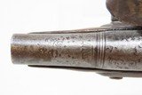 ENGRAVED Antique FRENCH Style .48 Cal. FLINTLOCK Pocket SELF-DEFENSE Pistol ENGRAVED and CARVED Flint Pistol - 9 of 16